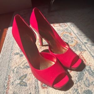 Jessica Simpson Josette wild strawberry patent leather size 10 M stiletto pump.